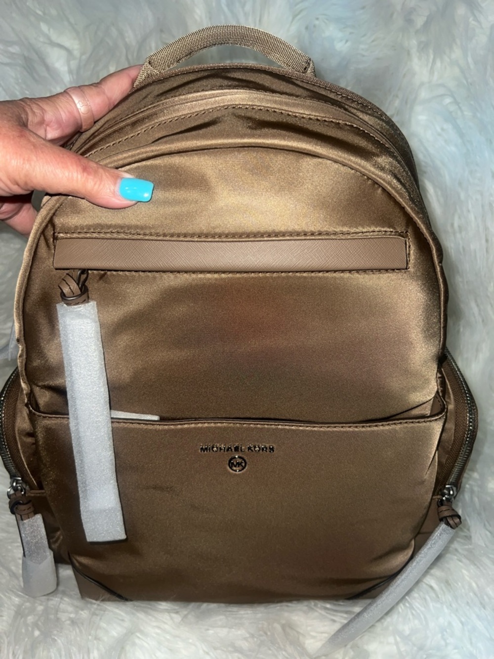 NWT Michael Kors Prescott Large Backpack, Driftwood - Picture 7 of 12